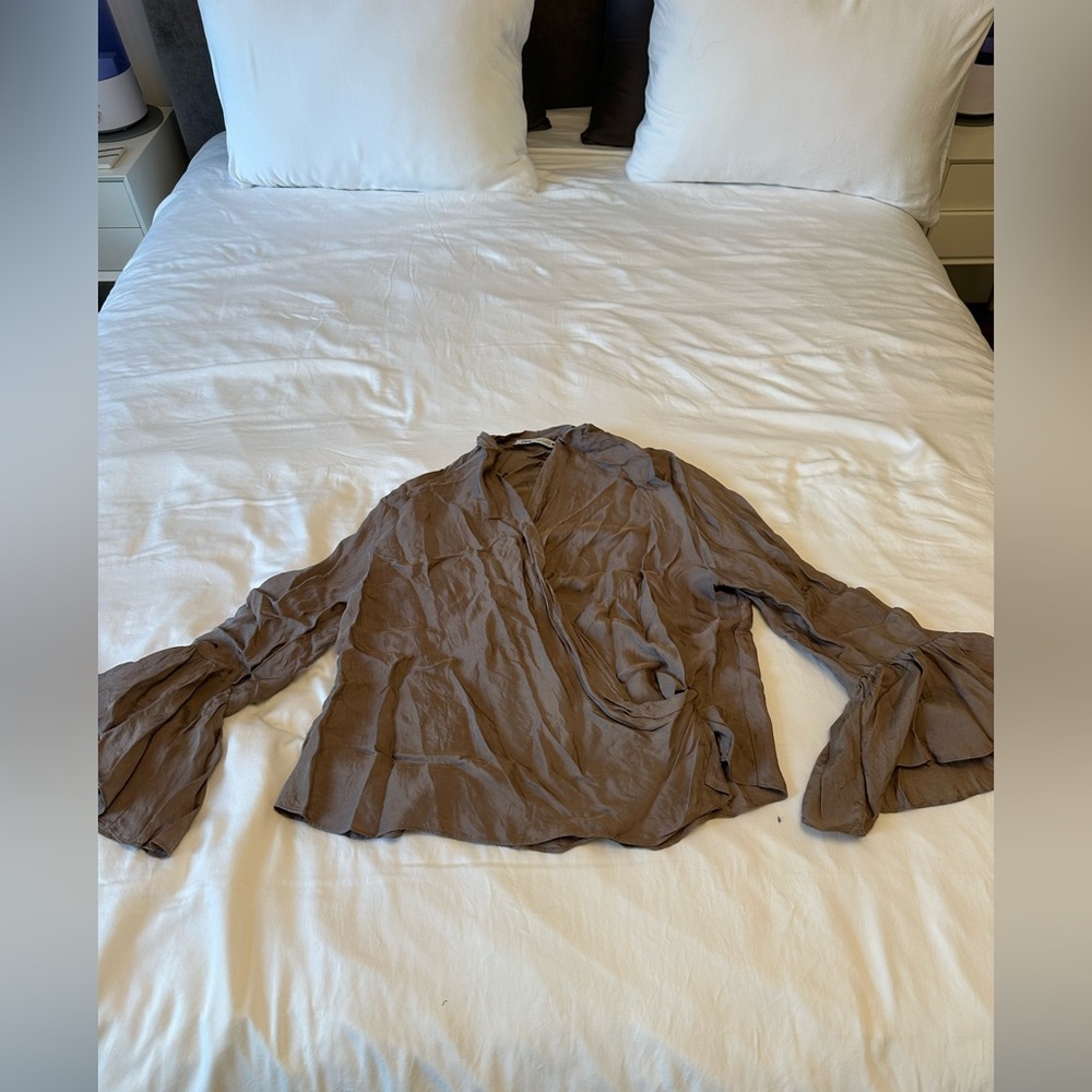 Zara Taupe Blouse